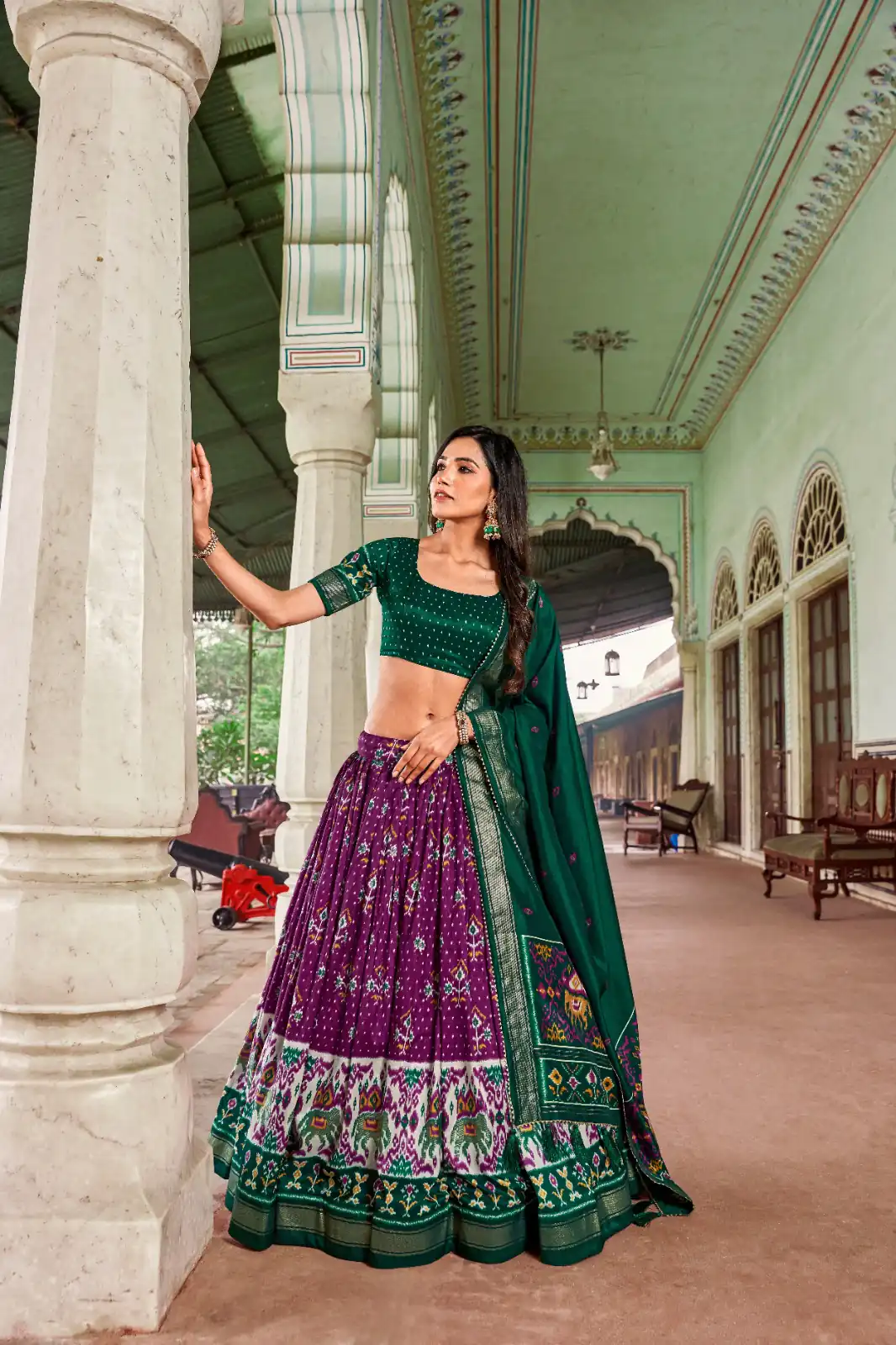 LNB1691 Purple Color tussar Silk Patola Foil Printed Lehenga Choli Festive, Wedding, Events, Party etc. Expected Delivery 4-6 Working Days @2199/- | Lehenga, Bollywood Lehenga, Creative Lehenga, Designer Lehenga, Embroidered Lehenga, Party Wear Lehenga