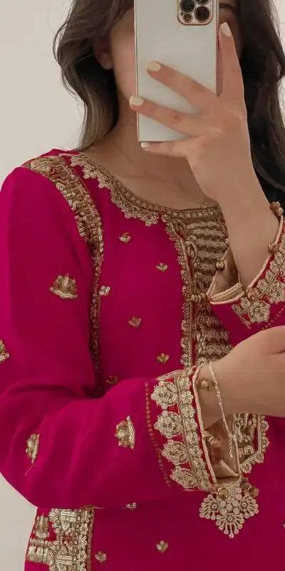 ZSR 3031 Rani Pink Color Embroidery Sequence Work Salwar Suit Casual, Wedding, Party, Festive, Events Etc. Expected Delivery 4-6 Working Days @2099/- | Salwar suit, Designer Suits, Casual Suits, Creative suits, Palazzo Suits, Party Wear Suits, Straight Suits