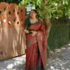 Beautiful Maroon Color Soft Lichi Silk Saree With Ordinary Design Saree
