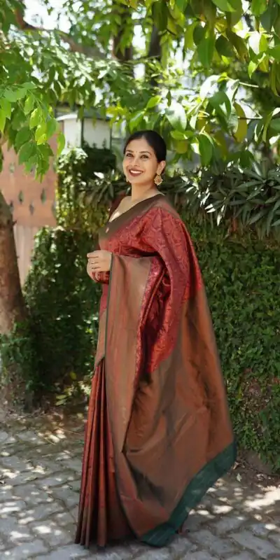 DDF SNEHA Maroon Color Soft Lichi Silk Saree With Ordinary Design Saree Casual, Party Wear, Wedding, Events Etc. Expected Delivery 4-6 Working Days 1499/- | Sarees, Bollywood Sarees, Creative Sarees, Designer Sarees, Embroidered Sarees, Ethnic Saree, Modern Digital sarees, Party Wear Sarees