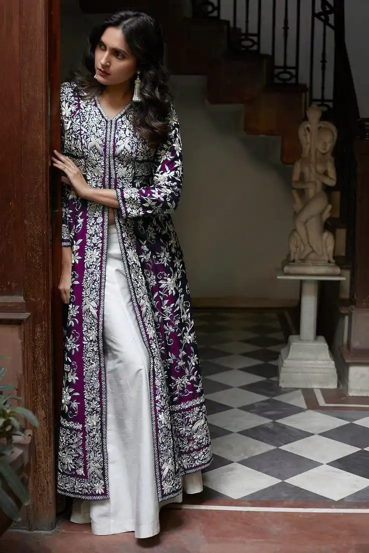  MF TAPARIA  Purple Color Cotton Slub With Heavy Embroidery Work Sharara Suit Wedding, Party, Festive, Events Etc. Expected 4-6 Working Days @1849/- | Jump Suits, Salwar suit, Designer Suits, Casual Suits, Creative suits, Palazzo Suits, Party Wear Suits, Patiala Suits, Straight Suits