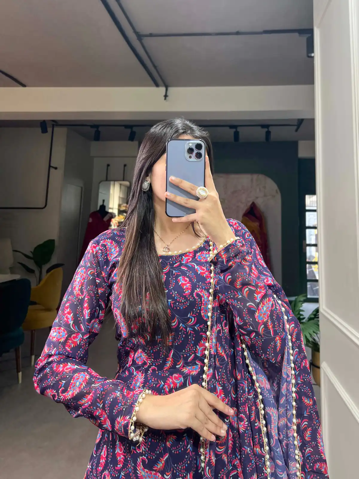 YNF 5008 Purple Color Georgette Floral Printed Party Wear Gown Casual, Wedding, Party, Festive, Events Etc. Expected Delivery 4-6 Working Days 1799/- | Gowns, Bollywood Gowns, Creative Gowns, Designer Gowns, Embroidered Gowns, Party Wear Gowns