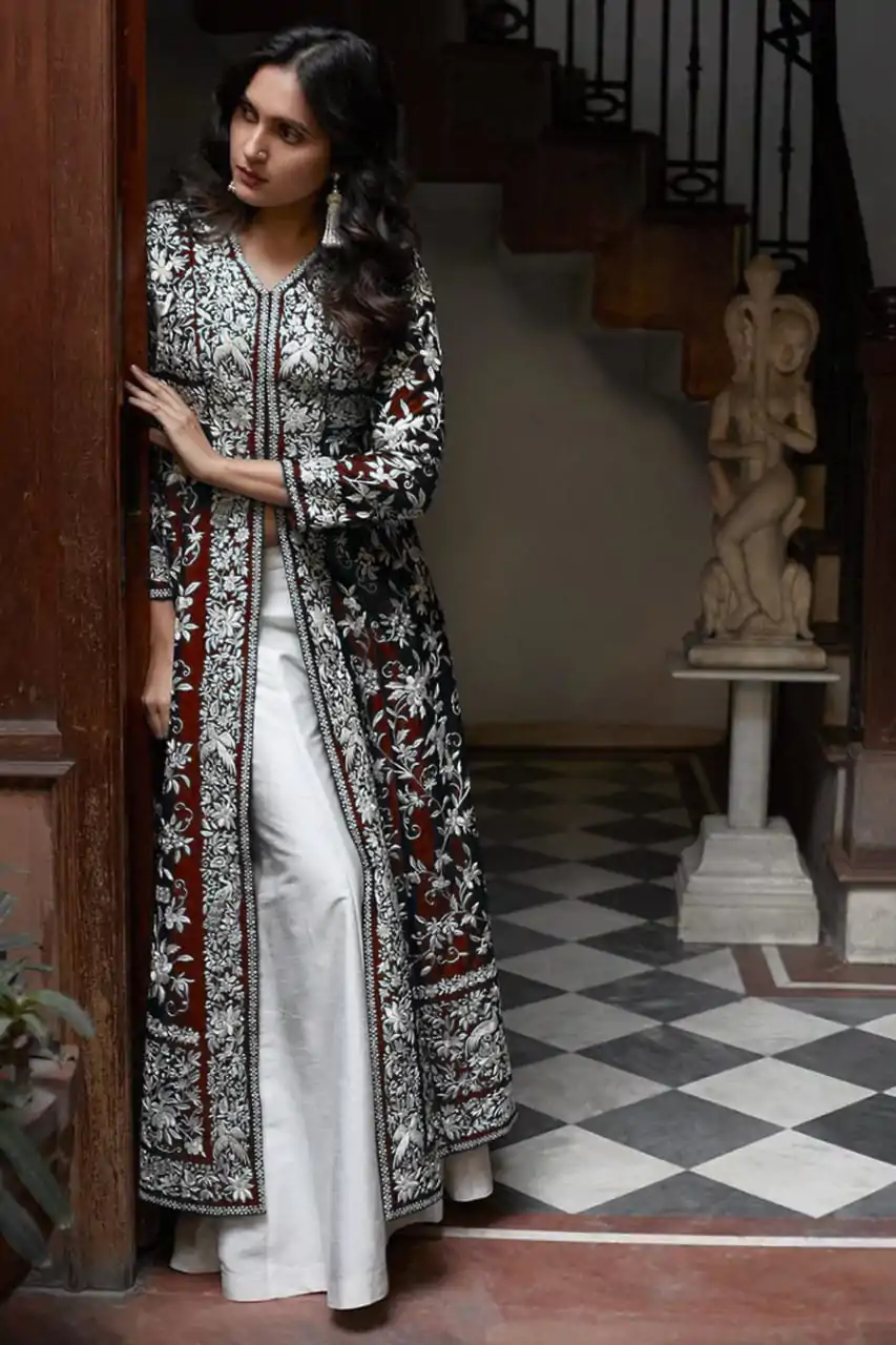  MF TAPARIA Red Color Cotton Slub With Heavy Embroidery Work Sharara Suit Wedding, Party, Festive, Events Etc. Expected 4-6 Working Days @1849/- | Jump Suits, Salwar suit, Designer Suits, Casual Suits, Creative suits, Palazzo Suits, Party Wear Suits, Patiala Suits, Straight Suits