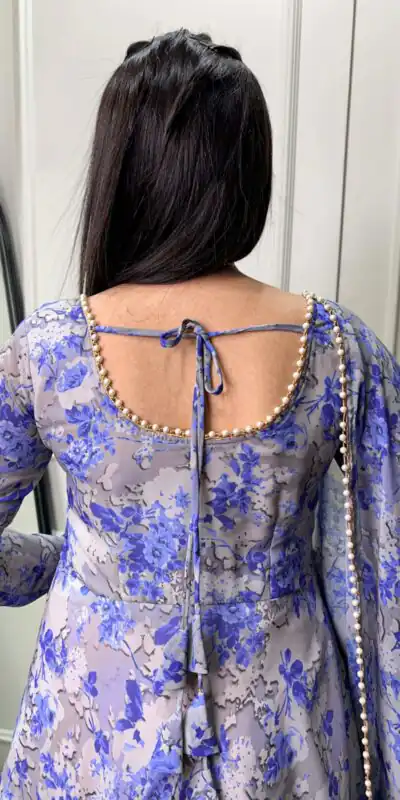 YNF 5008 Voilet Color Georgette Floral Printed Party Wear Gown Casual, Wedding, Party, Festive, Events Etc. Expected Delivery 4-6 Working Days 1799/- | Gowns, Bollywood Gowns, Creative Gowns, Designer Gowns, Embroidered Gowns, Party Wear Gowns