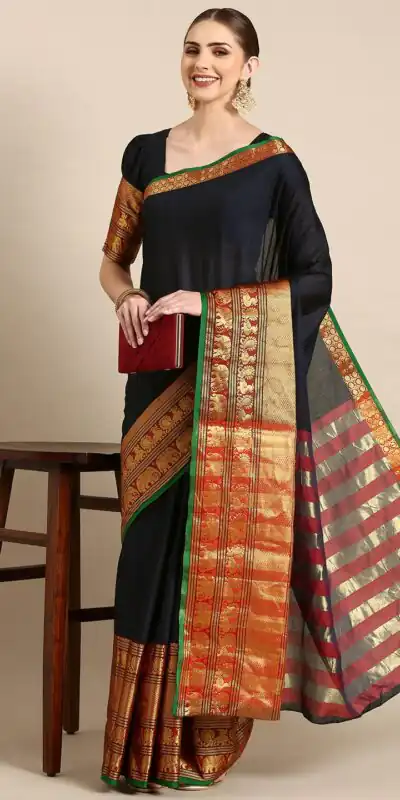 YNF 7409 Black Color Narayan Pet Zari Weaving Work Saree Casual, Party Wear, Wedding, Events Etc. Expected Delivery 4-6 Working Days @1399/- | Sarees, Bollywood Sarees, Creative Sarees, Designer Sarees, Embroidered Sarees, Ethnic Saree, Modern Digital sarees, Party Wear Sarees