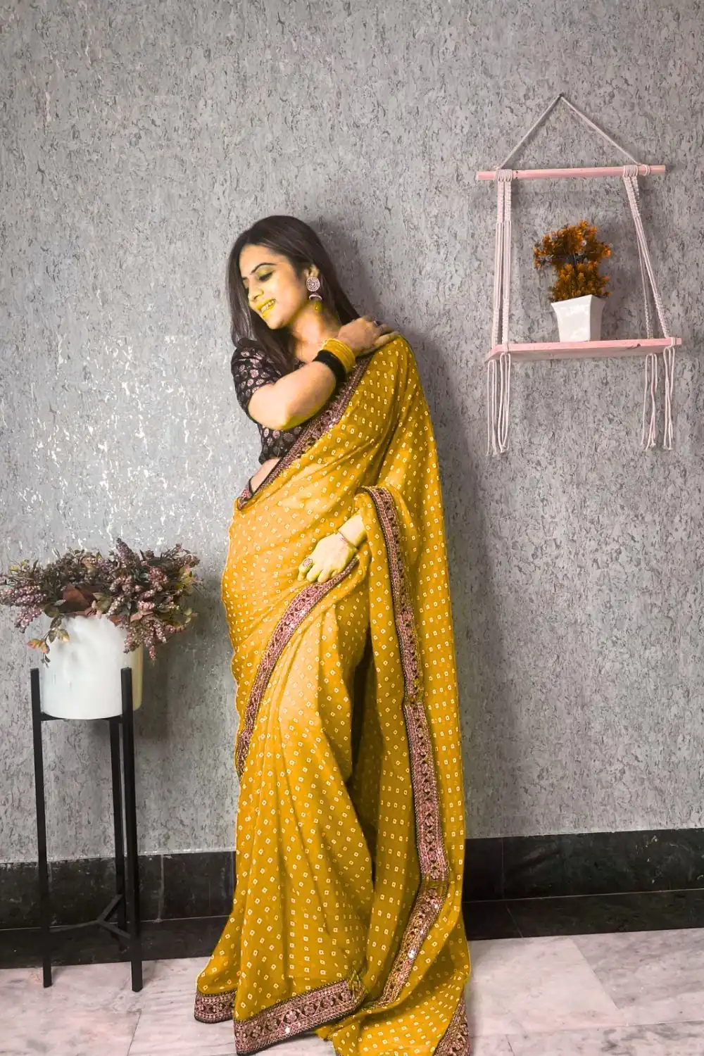 JR 543 Yellow Color Printed Georgette With Sequence Embroidery Lace Saree Casual, Party Wear, Wedding, Events Etc. Expected Delivery 4-6 Working Days 1449/- | Sarees, Bollywood Sarees, Creative Sarees, Designer Sarees, Embroidered Sarees, Ethnic Saree, Modern Digital sarees, Party Wear Sarees