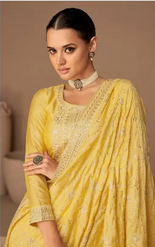 Ashirwad 9524 Yellow Color Sequence Embroidery Stone Work Salwar Suit , Wedding, Party, Festive, Events Etc. Expected Delivery 4-6 Working Days @2250/- | Salwar suit, Designer Suits, Casual Suits, Creative suits, Palazzo Suits, Party Wear Suits, Straight Suits