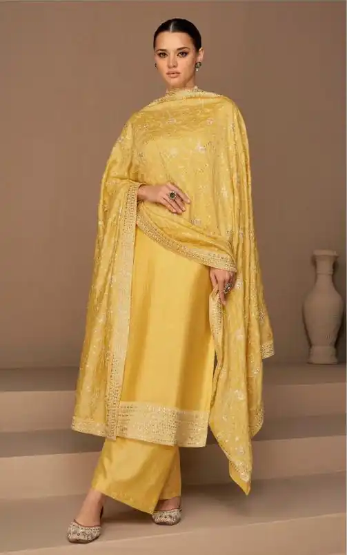 Ashirwad 9524 Yellow Color Sequence Embroidery Stone Work Salwar Suit , Wedding, Party, Festive, Events Etc. Expected Delivery 4-6 Working Days @2250/- | Salwar suit, Designer Suits, Casual Suits, Creative suits, Palazzo Suits, Party Wear Suits, Straight Suits