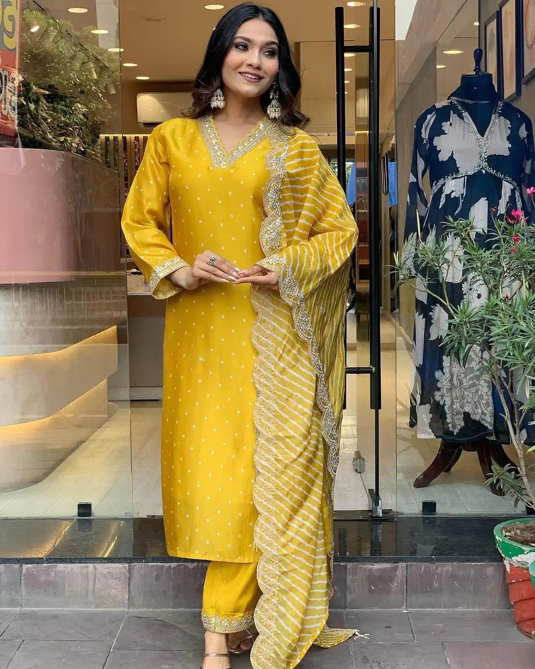 AD 149 Yellow Color Heavy Modal Silk Embroidery work Kurti Casual, Wedding, Party, Festive, Events Etc. Expected Delivery 4-6 Working Days @1899/- | Kurti, Bollywood Kurti, Creative Kurtis, Designer Kurti, Party Wear Kurti, Selfie Kurti