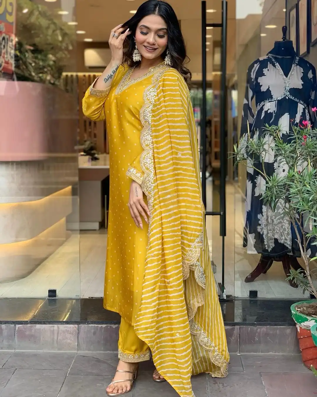 AD 149 Yellow Color Heavy Modal Silk Embroidery work Kurti Casual, Wedding, Party, Festive, Events Etc. Expected Delivery 4-6 Working Days @1899/- | Kurti, Bollywood Kurti, Creative Kurtis, Designer Kurti, Party Wear Kurti, Selfie Kurti
