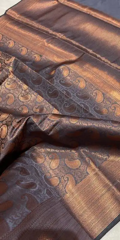 MS 252 Grey Color Soft Lichi Silk Border And Rich Pallu Saree Casual, Party Wear, Wedding, Events, Etc. Expected Delivery 4-6 Working Days 1449/- | Sarees, Bollywood Sarees, Creative Sarees, Designer Sarees, Embroidered Sarees, Ethnic Saree, Modern Digital sarees, Party Wear Sarees