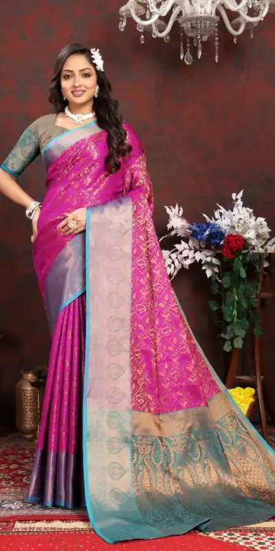 MB™️ 3262 Pink Color Lichi Silk Gold And Cooper Zari Weaving saree Casual, Wedding, Party, Festival, Events, Etc. Expected Delivery 4-6 Working Days @1599/- | Sarees, Bollywood Sarees, Creative Sarees, Designer Sarees, Embroidered Sarees, Ethnic Saree, Modern Digital sarees, Party Wear Sarees