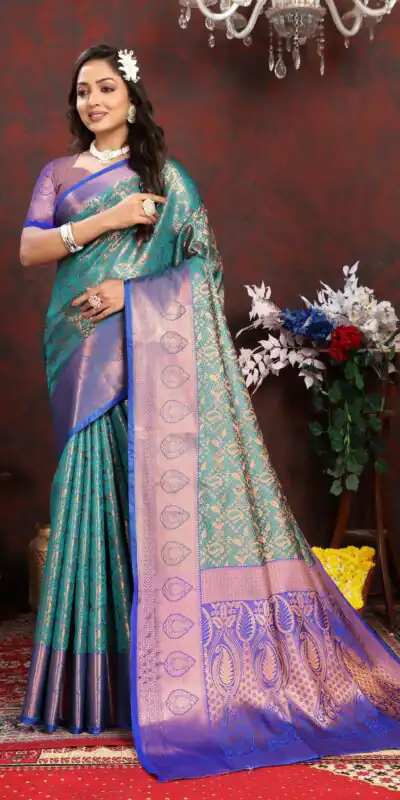 MB™3262 Rama Green Color Lichi Silk Gold, Cooper Zari Weaving saree Casual, Wedding, Festival, Events, Etc. Expected Delivery 4-6 Working Days @1599/- | Sarees, Bollywood Sarees, Creative Sarees, Designer Sarees, Embroidered Sarees, Ethnic Saree, Modern Digital sarees, Party Wear Sarees