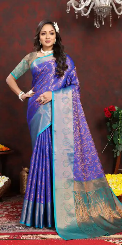 MB™️  3262 Royal Blue Color Lichi Silk Gold And Cooper Zari Weaving saree Casual, Wedding, Festival, Events,Etc. Expected Delivery 4-6 Working Days @1599/- | Sarees, Bollywood Sarees, Creative Sarees, Designer Sarees, Embroidered Sarees, Ethnic Saree, Modern Digital sarees, Party Wear Sarees