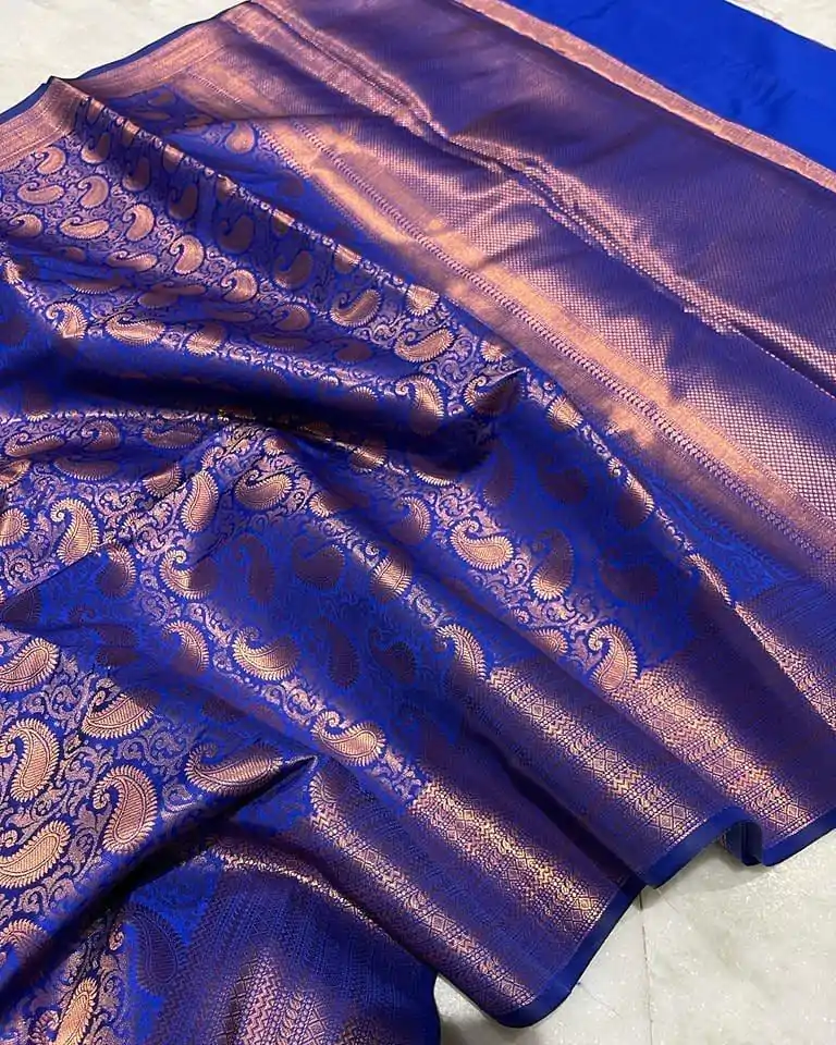 MS 252 Royal Blue Color Soft Lichi Silk Border And Rich Pallu Saree Casual, Party Wear, Wedding, Events, Etc. Expected Delivery 4-6 Working Days 1449/- | Sarees, Bollywood Sarees, Creative Sarees, Designer Sarees, Embroidered Sarees, Ethnic Saree, Modern Digital sarees, Party Wear Sarees