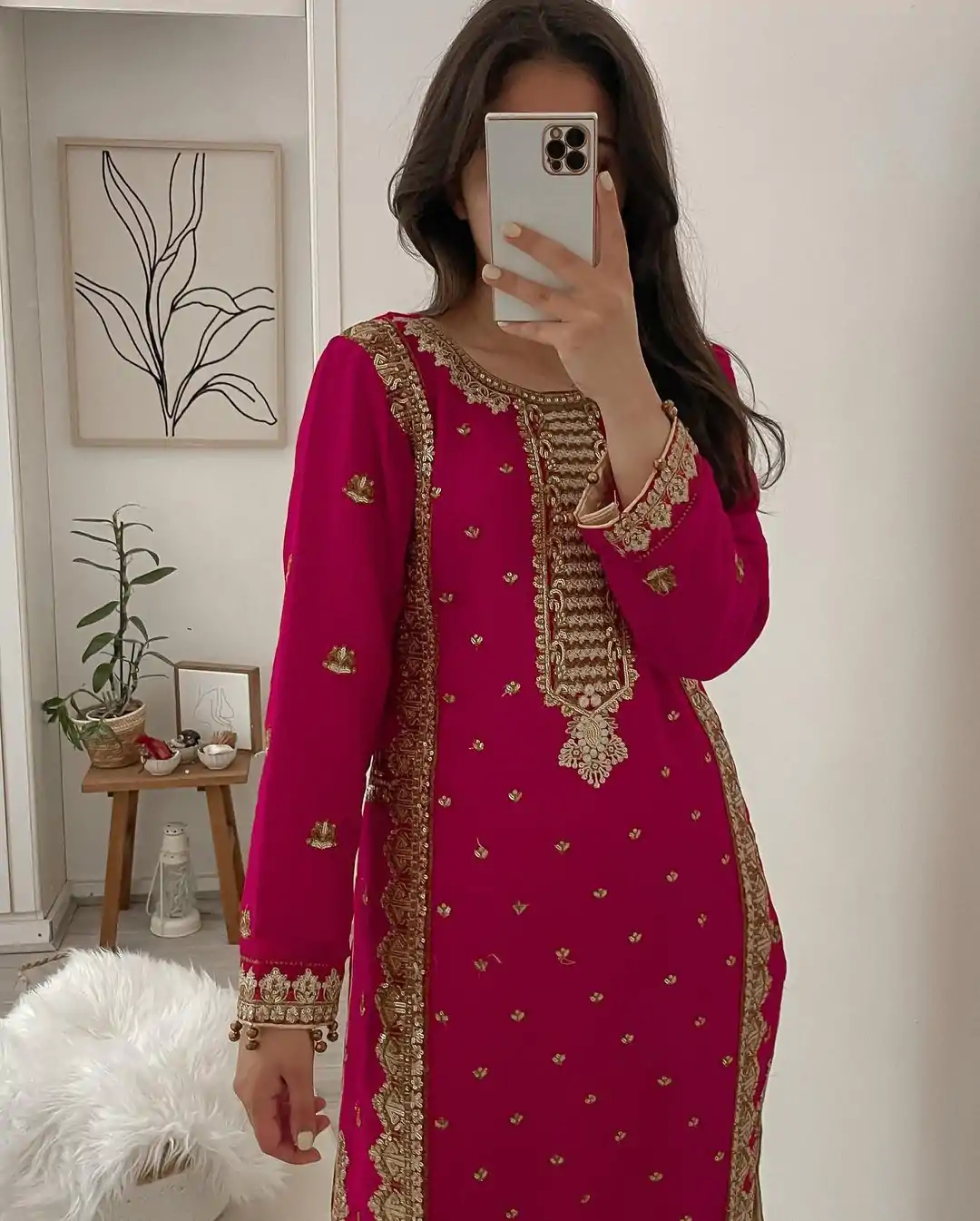 ZSR-3031 Red Color Top : Fox Georgette Work : Embroidery Sequence Work Inner : Micro Cotton Traditional Wear, Wedding, Festive, Events. @2199/- | Jump Suits, Salwar suit, Designer Suits, Casual Suits, Creative suits, Palazzo Suits, Party Wear Suits, Patiala Suits, Straight Suits