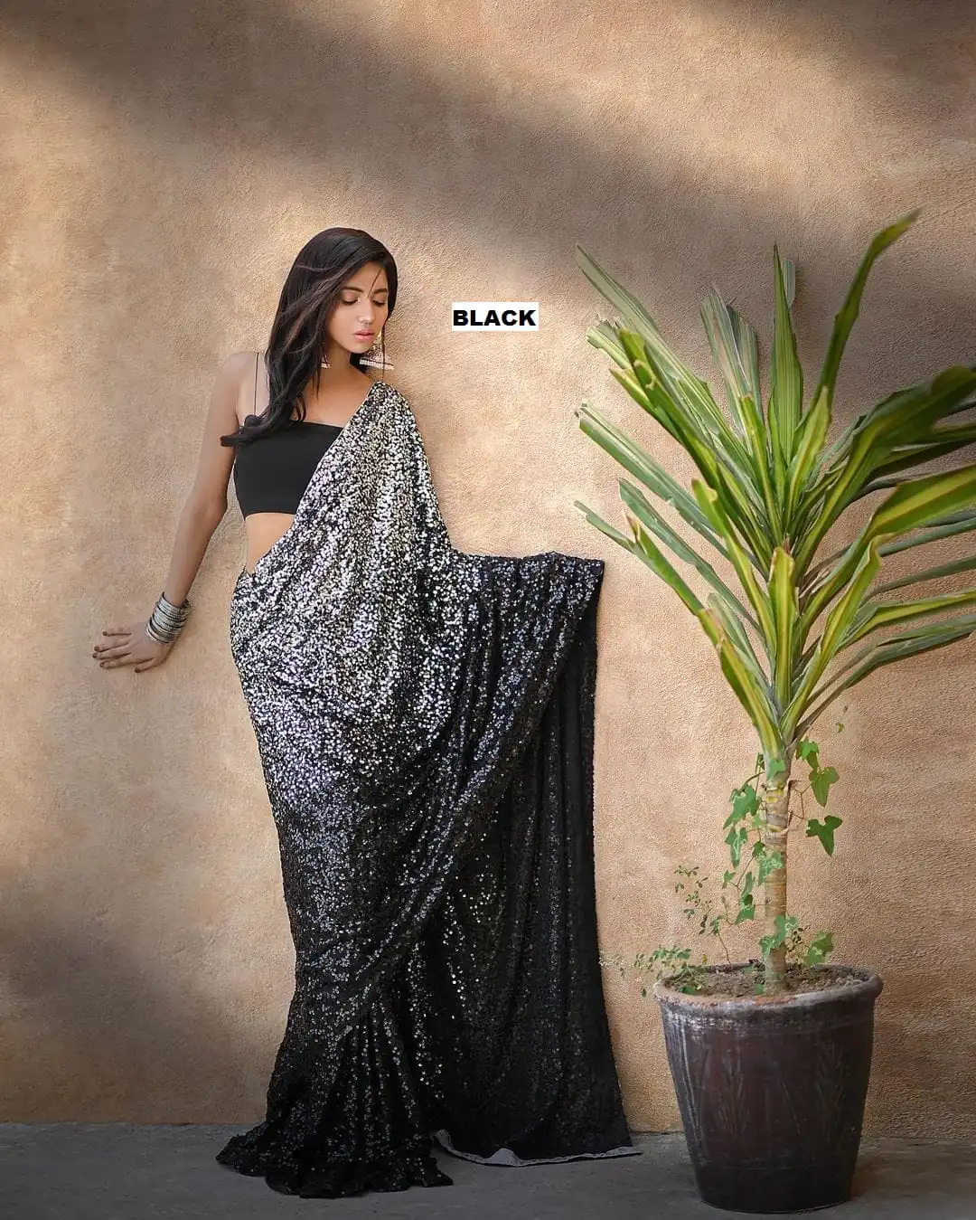 DF 3367 Black  Color Heavy 60 Gram Georgette Sequins Work Saree Casual, Party Wear, Wedding, Events Etc Delivery Expected.4-6 Working Days 1750/- | Sarees, Bollywood Sarees, Creative Sarees, Designer Sarees, Embroidered Sarees, Ethnic Saree, Modern Digital sarees, Party Wear Sarees
