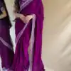 Exotic Purple Color Georgette Embroidery Sequence Work Saree