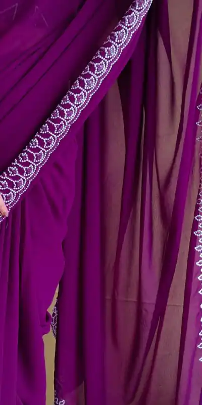  SF Chandni  Purple  Color Georgette Embroidery Sequence work Saree Casual, Wedding, Festive, Events Etc. Expected Delivery  4-6 Working Days @1999/- | Sarees, Bollywood Sarees, Creative Sarees, Designer Sarees, Embroidered Sarees, Ethnic Saree, Modern Digital sarees, Party Wear Sarees