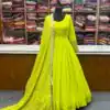 Fashionable Liril Color Pure Soft Faux Georgette Anarkali Suit