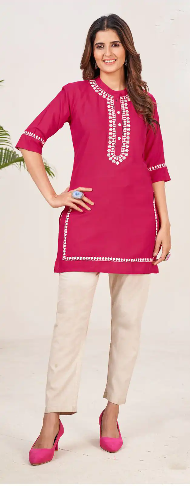 INLI Zia Red Color Heavy Rayon With Embroidery work Kurti Casual, Wedding, Party, Festive, Events Etc. Expected Delivery 4-6 Working Days @1299/- | Kurti, Bollywood Kurti, Creative Kurtis, Designer Kurti, Party Wear Kurti, Selfie Kurti