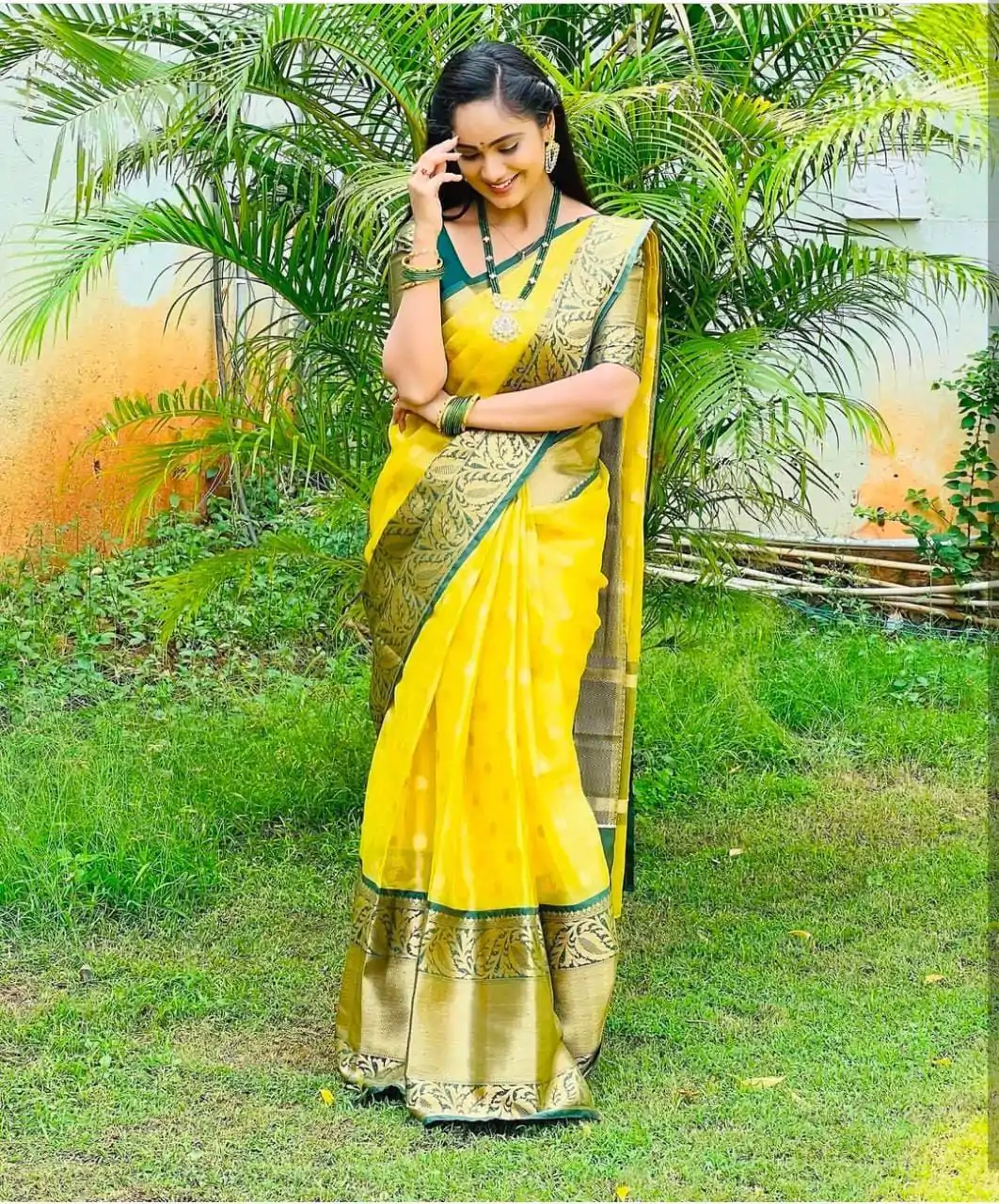 DDF Yellow Green Soft Lichi Silk With Ordinary Design Saree Casual, Party Wear, Wedding, Events, Etc. Expected Delivery 4-6 Working Days 1499/- | Sarees, Bollywood Sarees, Creative Sarees, Designer Sarees, Embroidered Sarees, Ethnic Saree, Modern Digital sarees, Party Wear Sarees