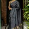 Graceful Grey Color Soft Lichi Silk Jacquard Work Fancy Saree