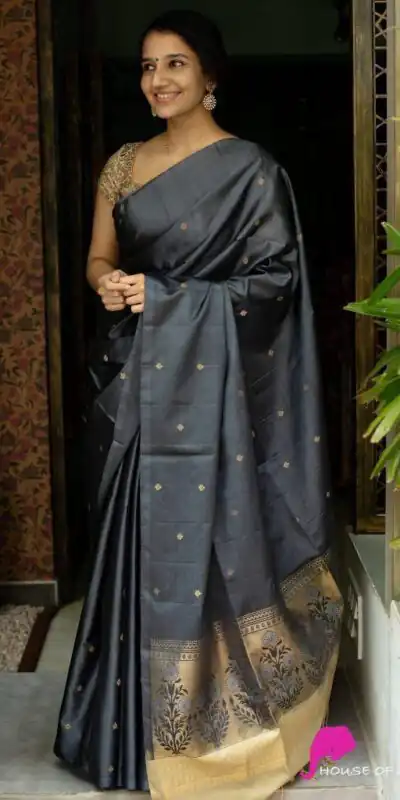 KP 2066 Grey Color Lichi Silk Jacquard Work Fancy Saree Casual, Party Wear, Wedding, Events Etc. Expected Delivery 4-6 Working Days @1399/- | Sarees, Bollywood Sarees, Creative Sarees, Designer Sarees, Embroidered Sarees, Ethnic Saree, Modern Digital sarees, Party Wear Sarees