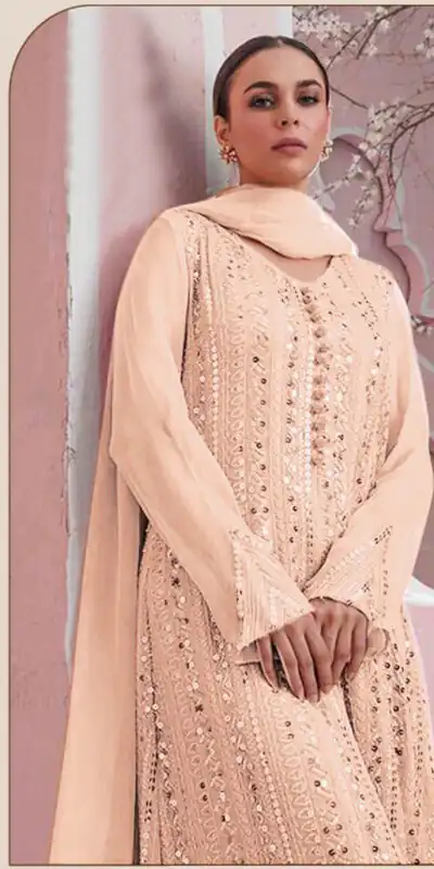 DS 001255 Cream Color Georgette Embroidered Straight Pakistani Salwar Suit Casual, Wedding, Festive, Events Etc. Expected Delivery 4-6 Working Days @1949/- | Salwar suit, Designer Suits, Casual Suits, Creative suits, Palazzo Suits, Party Wear Suits, Patiala Suits, Straight Suits
