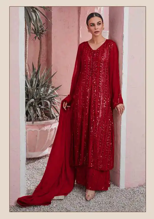 DS 001255 Red Color Georgette Embroidered Straight Pakistani Salwar Suit Casual, Wedding, Festive, Events Etc. Expected Delivery 4-6 Working Days @1949/- | Salwar suit, Designer Suits, Casual Suits, Creative suits, Palazzo Suits, Party Wear Suits, Patiala Suits, Straight Suits