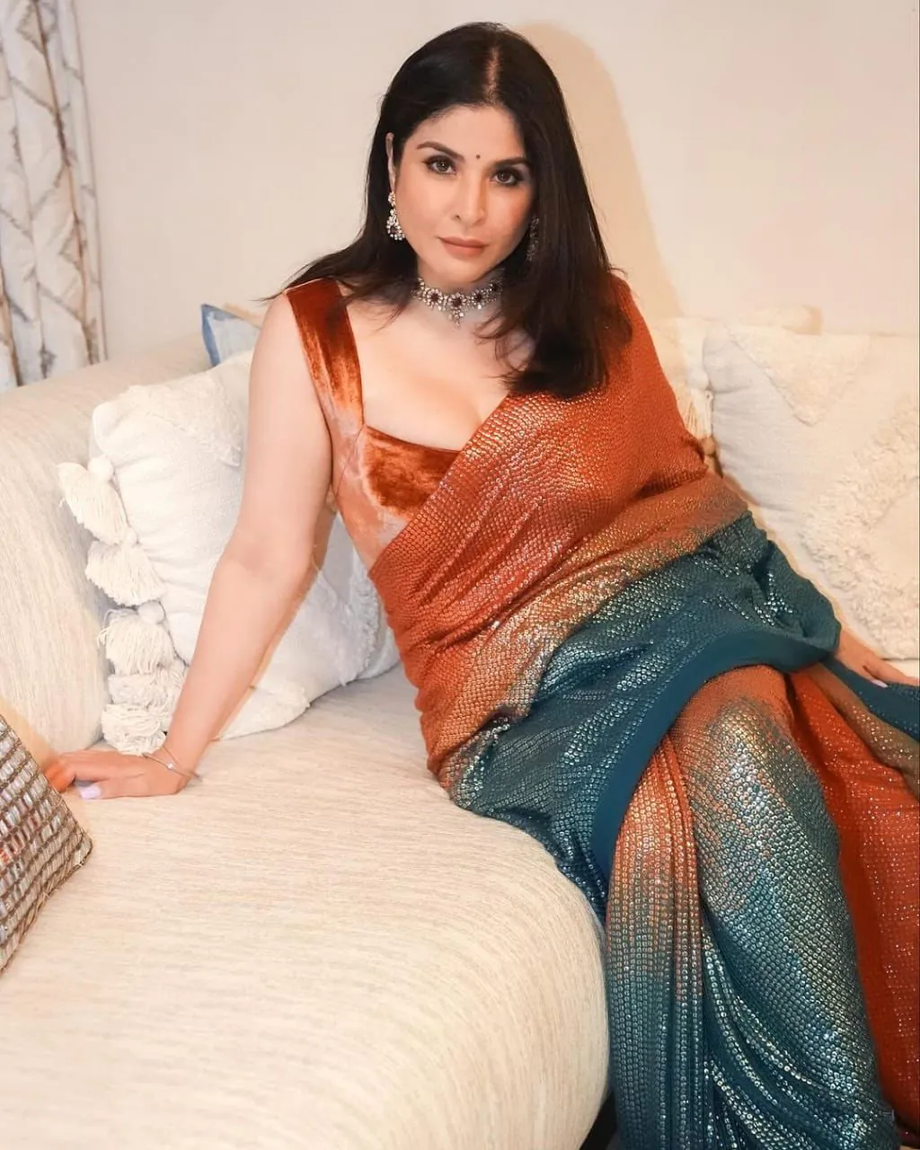 VIV 473 Orange Georgette Heavy Embroider Two Color Sequins Work Saree Casual, Party Wear, Wedding, Events Etc. Expected Delivery 4-6 Working Days 1999/- | Sarees, Bollywood Sarees, Creative Sarees, Designer Sarees, Embroidered Sarees, Ethnic Saree, Modern Digital sarees, Party Wear Sarees