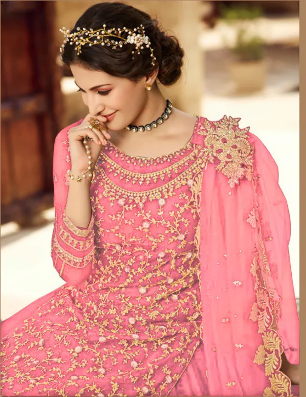 S 15030 Pink Color Georgette Soft Net Sequence Embroidery Work Lehenga Choli Wedding, Party, Events Etc. Expected Delivery 4-6 Working Days @2299/- | Lehenga, Bollywood Lehenga, Creative Lehenga, Designer Lehenga, Embroidered Lehenga, Party Wear Lehenga