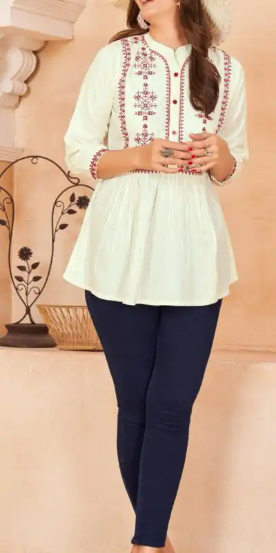 INLI Bubbly Yellow Color Heavy Rayon Embroidery work Kurti Casual, Wedding, Party, Festive, Events Etc. Expected Delivery 4-6 Working Days @999/- | Kurti, Bollywood Kurti, Creative Kurtis, Designer Kurti, Party Wear Kurti, Selfie Kurti