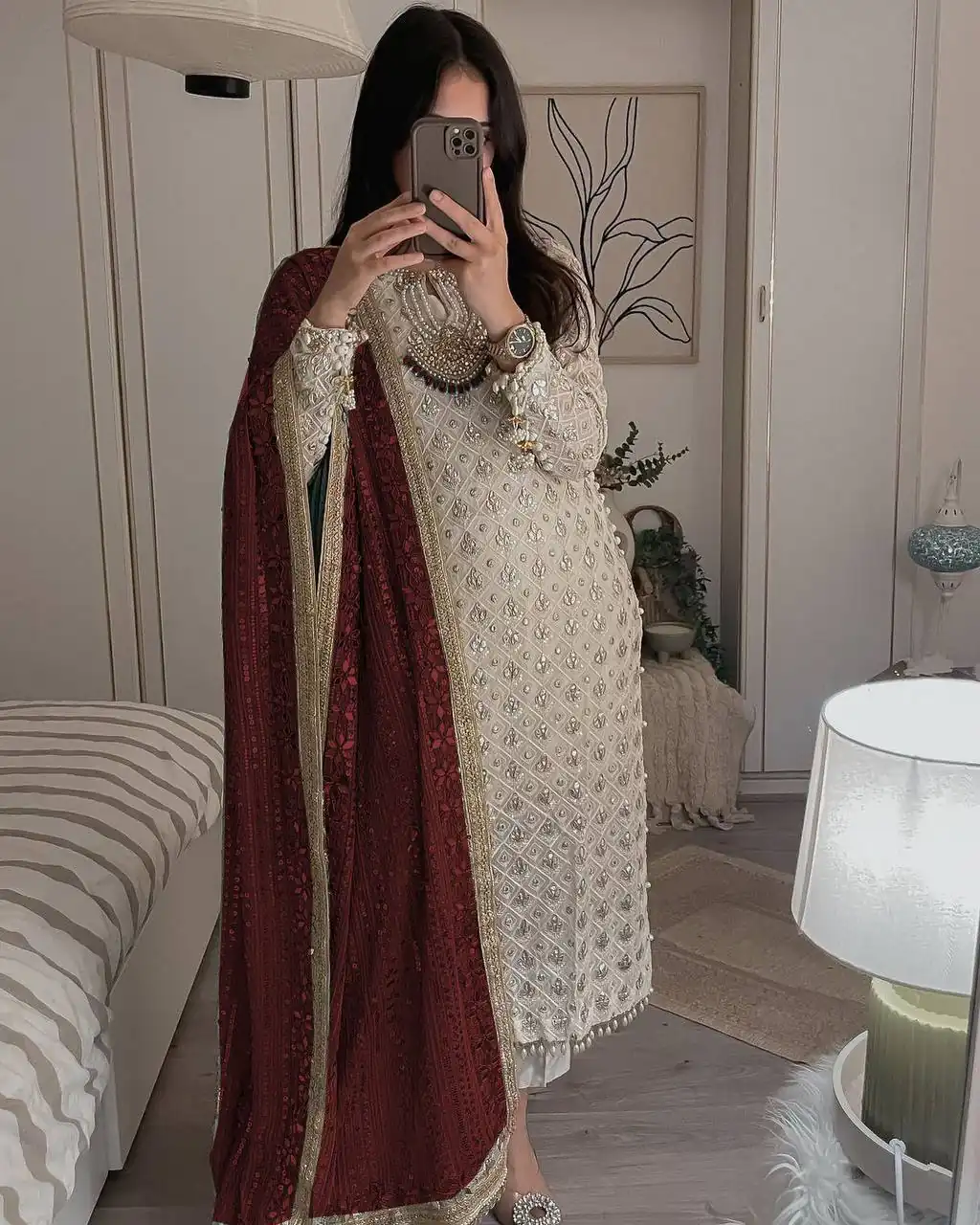 LG 1816 White Color Sequence Work Salwar Suit With Maroon Dupatta Casual, Wedding, Festive, Events Etc. Expected Delivery 4-6 Working Days @2349/- | Salwar suit, Designer Suits, Casual Suits, Creative suits, Party Wear Suits, Patiala Suits, Straight Suits