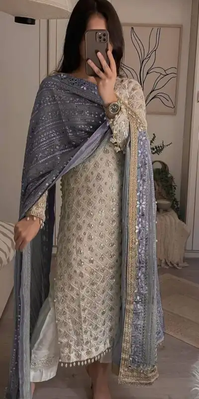 LG 1816 White Color Sequence Work Salwar Suit With Violet Dupatta Casual, Wedding, Festive, Events Etc. Expected Delivery 4-6 Working Days @2349/- | Salwar suit, Designer Suits, Casual Suits, Creative suits, Party Wear Suits, Patiala Suits, Straight Suits