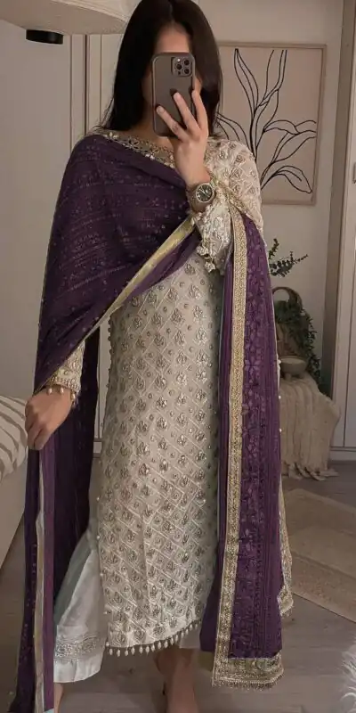 LG 1816 White Color Sequence Work Salwar Suit With Wine Dupatta Casual, Wedding, Festive, Events Etc. Expected Delivery 4-6 Working Days @2349/- | Salwar suit, Designer Suits, Casual Suits, Creative suits, Party Wear Suits, Patiala Suits, Straight Suits