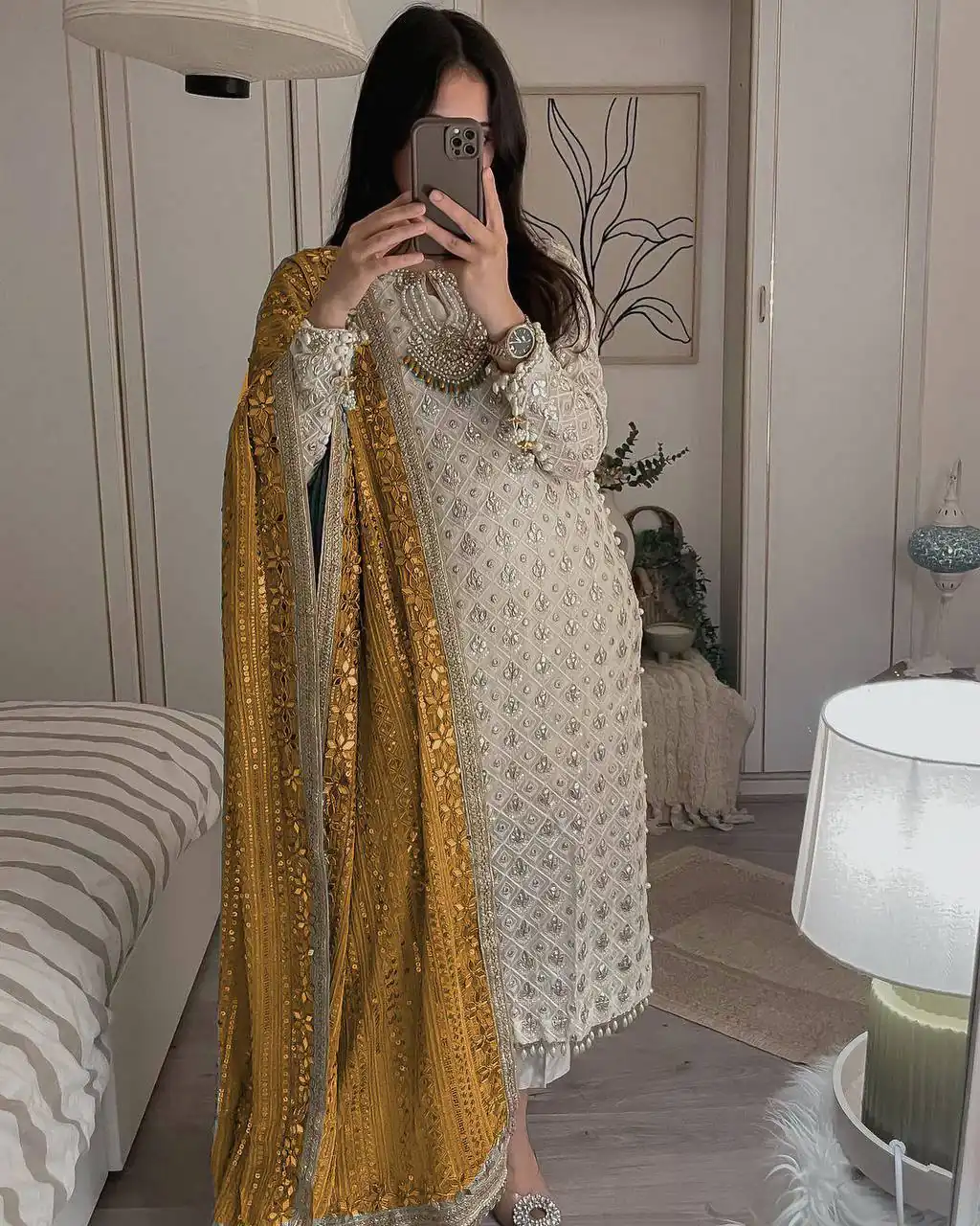 LG 1816 White Color Sequence Work Salwar Suit With Yellow Dupatta Casual, Wedding, Festive, Events Etc. Expected Delivery 4-6 Working Days @2349/- | Salwar suit, Designer Suits, Casual Suits, Creative suits, Party Wear Suits, Patiala Suits, Straight Suits