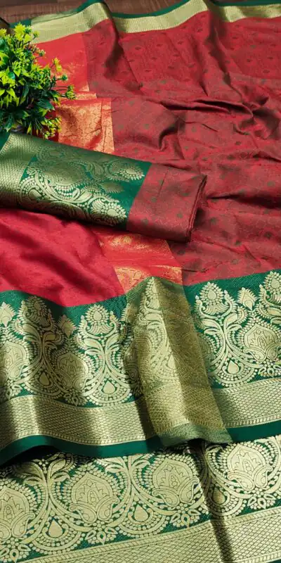 MB™️  3204 Red Color Pure Mercerized Cotton Silk Saree Casual, Wedding, Party Wear, Festival, Events, Etc. Expected Delivery 4-6 Working Days @1449/- | Sarees, Bollywood Sarees, Creative Sarees, Designer Sarees, Embroidered Sarees, Ethnic Saree, Modern Digital sarees, Party Wear Sarees