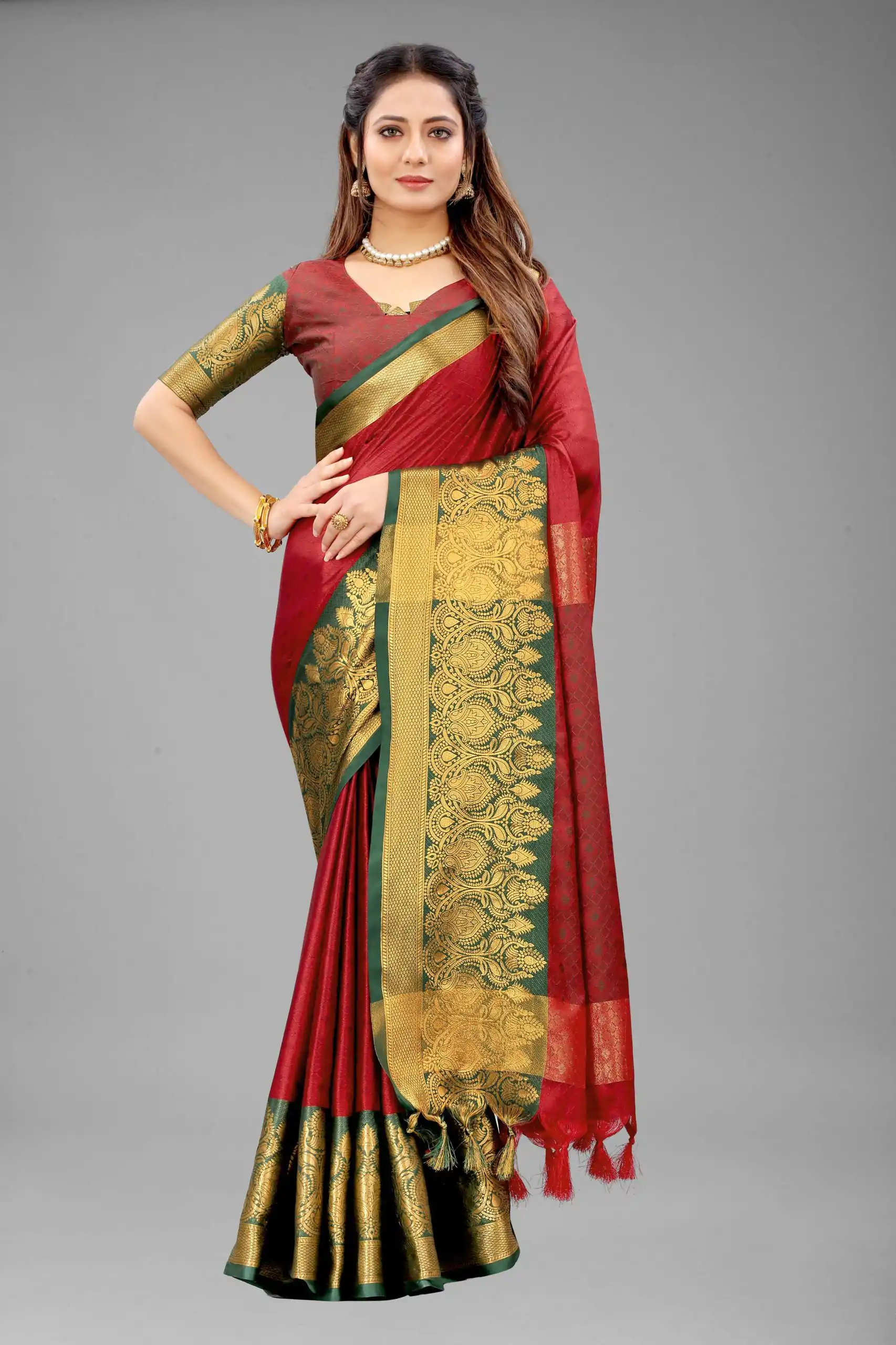 MB™️  3204 Red Color Pure Mercerized Cotton Silk Saree Casual, Wedding, Party Wear, Festival, Events, Etc. Expected Delivery 4-6 Working Days @1449/- | Sarees, Bollywood Sarees, Creative Sarees, Designer Sarees, Embroidered Sarees, Ethnic Saree, Modern Digital sarees, Party Wear Sarees