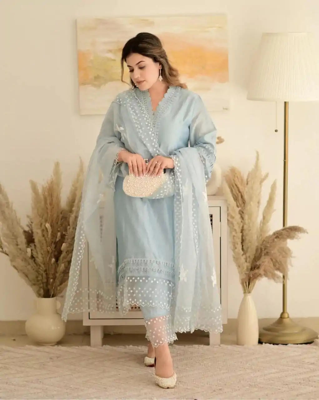 NSR 600 Light Blue Color Jam Cotton Embroidery Work Sharara Suit Sharara Suit Casual, Wedding, Party, Festive, Events Etc. Delivery 4-6 Working Days @1799/ | Jump Suits, Salwar suit, Designer Suits, Casual Suits, Creative suits, Palazzo Suits, Party Wear Suits, Patiala Suits, Straight Suits