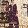 Special Purple Color Georgette Embroidery Stone Work Sharara Suit