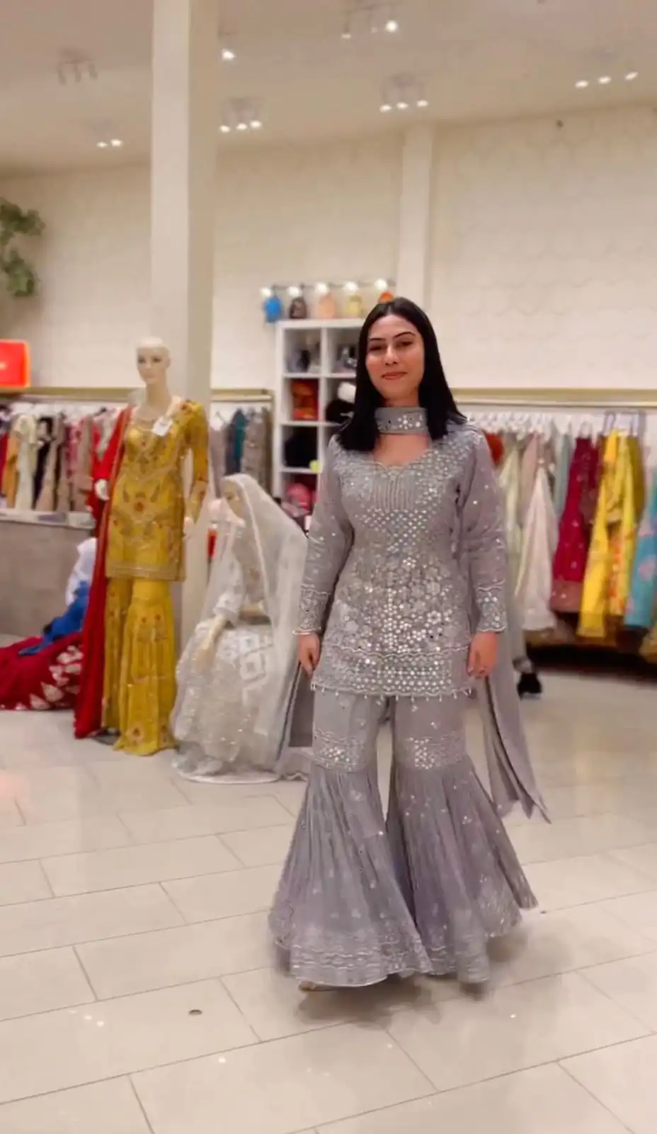 ZSR 3010 Grey Color Faux Georgette Embroidery Work Sharara Suit Casual, Wedding, Party, Festive, Events Etc. Expected Delivery 4-6 Working Days @2349/- | Salwar suit, Designer Suits, Casual Suits, Creative suits, Palazzo Suits, Party Wear Suits, Patiala Suits, Straight Suits