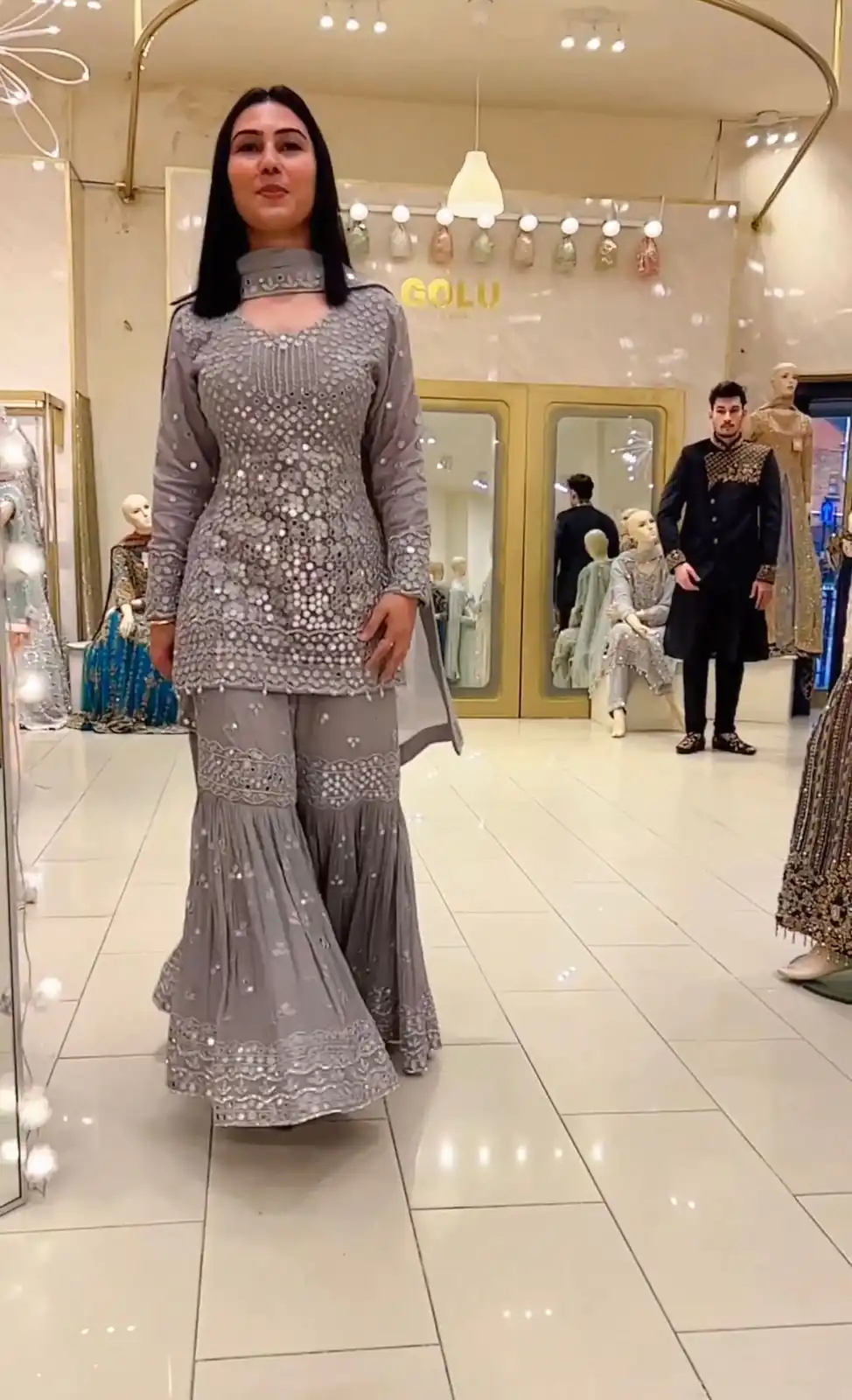 ZSR 3010 Grey Color Faux Georgette Embroidery Work Sharara Suit Casual, Wedding, Party, Festive, Events Etc. Expected Delivery 4-6 Working Days @2349/- | Salwar suit, Designer Suits, Casual Suits, Creative suits, Palazzo Suits, Party Wear Suits, Patiala Suits, Straight Suits