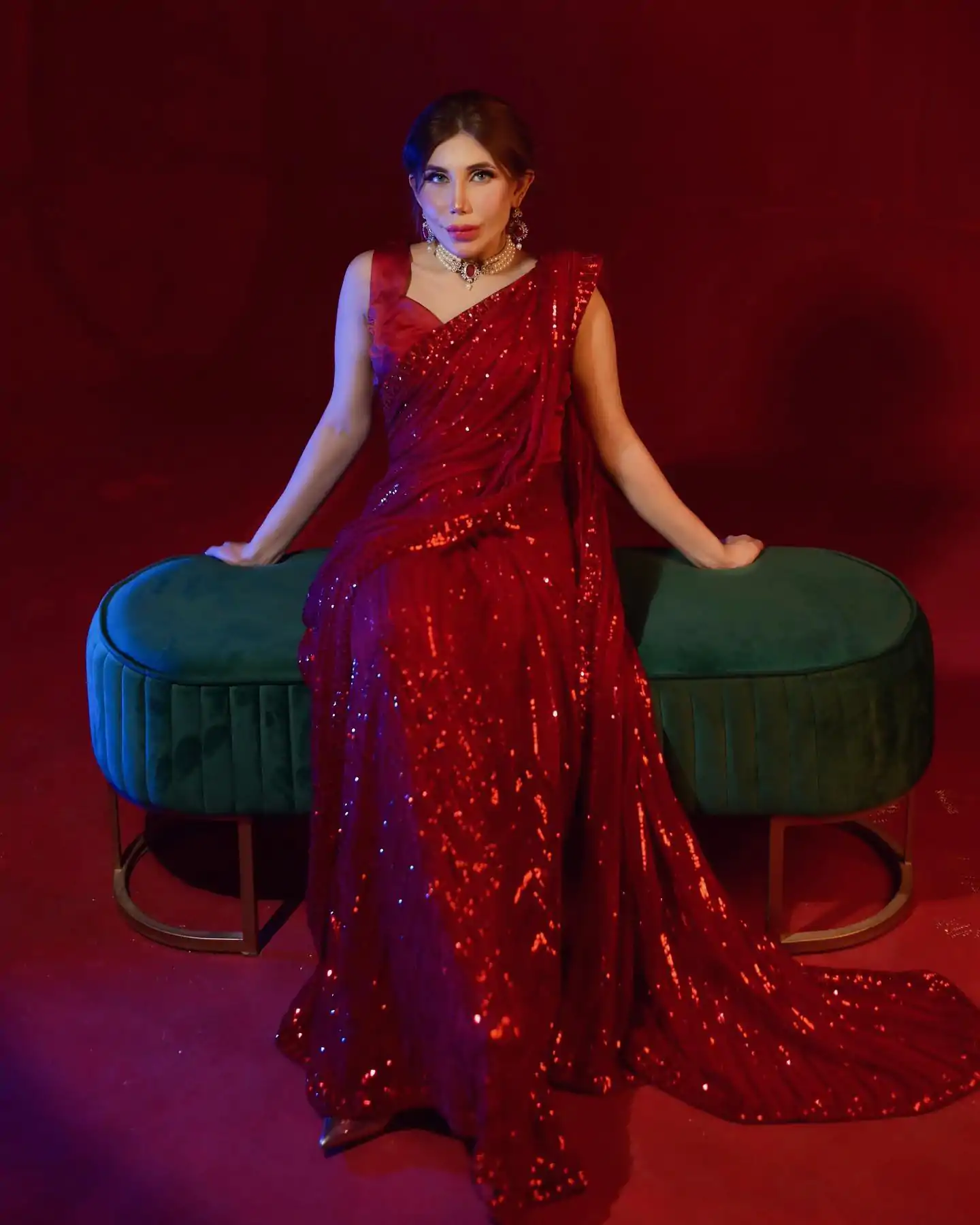 JR 601 Red Color Georgette Embroidery Sequence Work Casual, Party Wear, Wedding, Events Etc. Expected Delivery 4-6 Working Days @1699/- | Sarees, Bollywood Sarees, Creative Sarees, Designer Sarees, Embroidered Sarees, Ethnic Saree, Modern Digital sarees, Party Wear Sarees