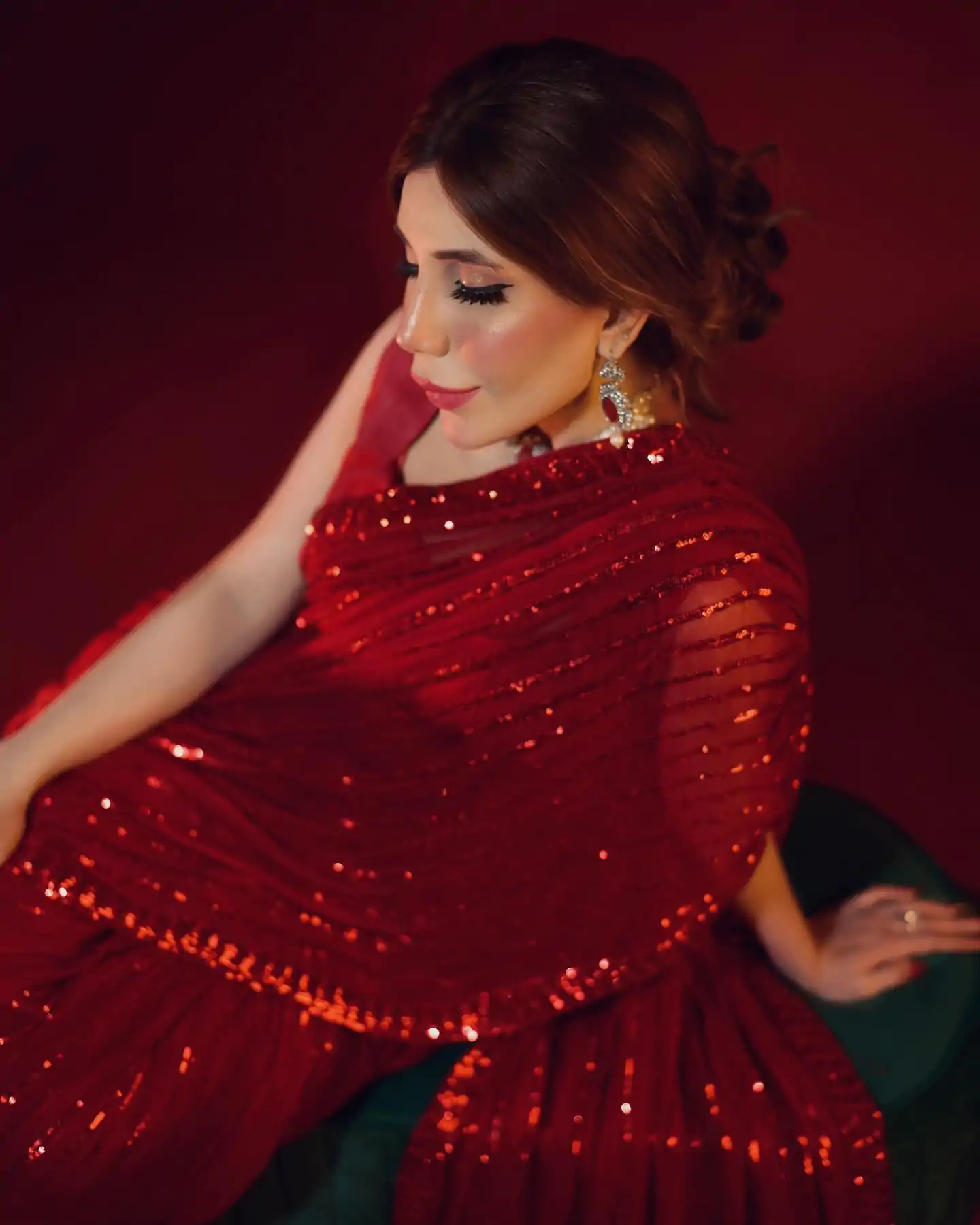 JR 601 Red Color Georgette Embroidery Sequence Work Casual, Party Wear, Wedding, Events Etc. Expected Delivery 4-6 Working Days @1699/- | Sarees, Bollywood Sarees, Creative Sarees, Designer Sarees, Embroidered Sarees, Ethnic Saree, Modern Digital sarees, Party Wear Sarees