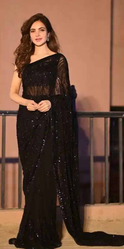 JR 605 Black Color Georgette Embroidery Sequins work Saree Casual, Party Wear, Wedding, Events Etc. Expected Delivery 4-6 Working Days 1649/- | Sarees, Bollywood Sarees, Creative Sarees, Designer Sarees, Embroidered Sarees, Ethnic Saree, Modern Digital sarees, Party Wear Sarees