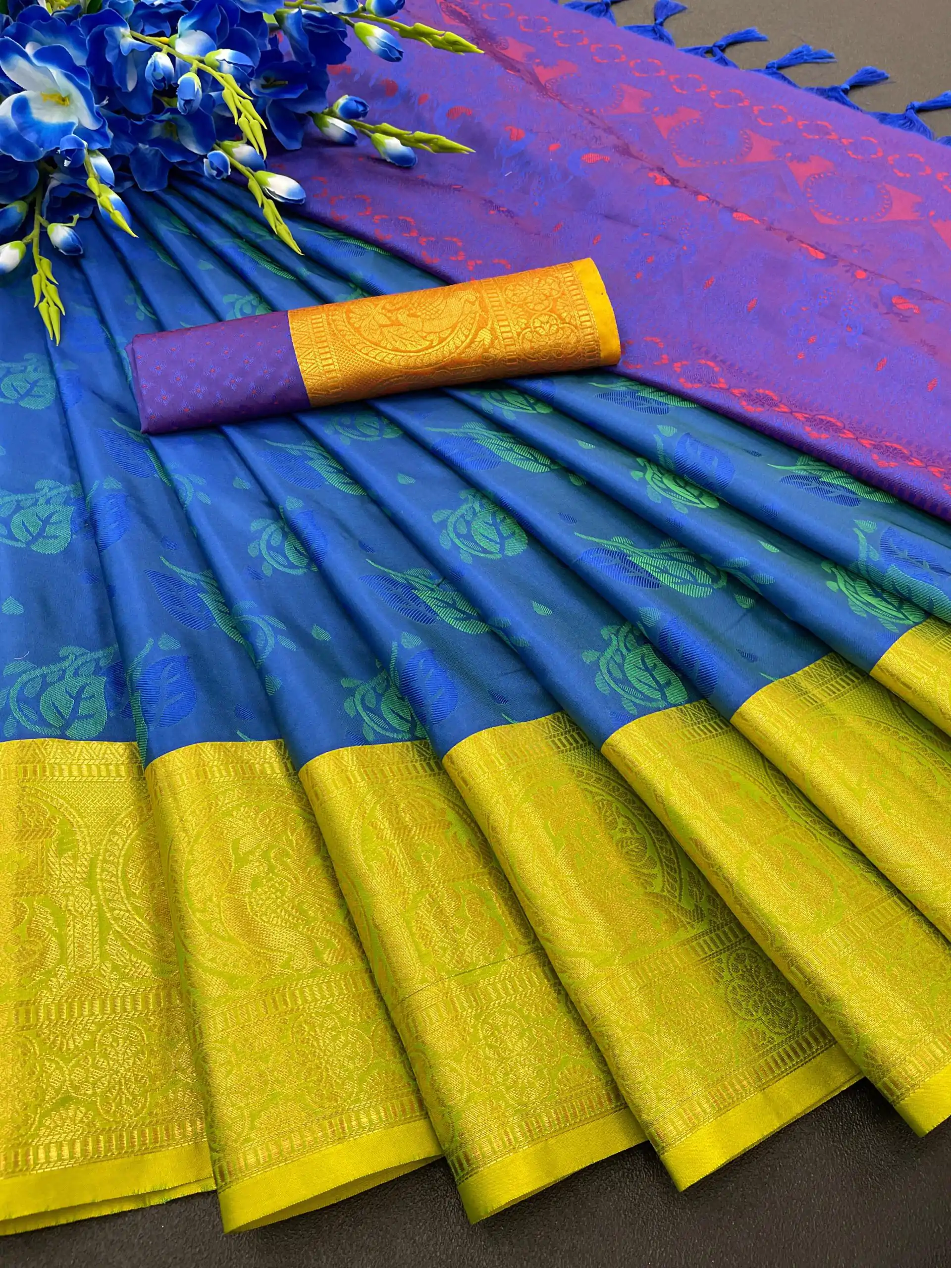 MB™️  3195 Royal Blue Color Soft Kanjivaram Jacquard Weaving Saree Casual, Party Wear, Wedding, Events Etc. Expected Delivery 4-6 Working Days @1699/- | Sarees, Bollywood Sarees, Creative Sarees, Designer Sarees, Embroidered Sarees, Ethnic Saree, Modern Digital sarees, Party Wear Sarees