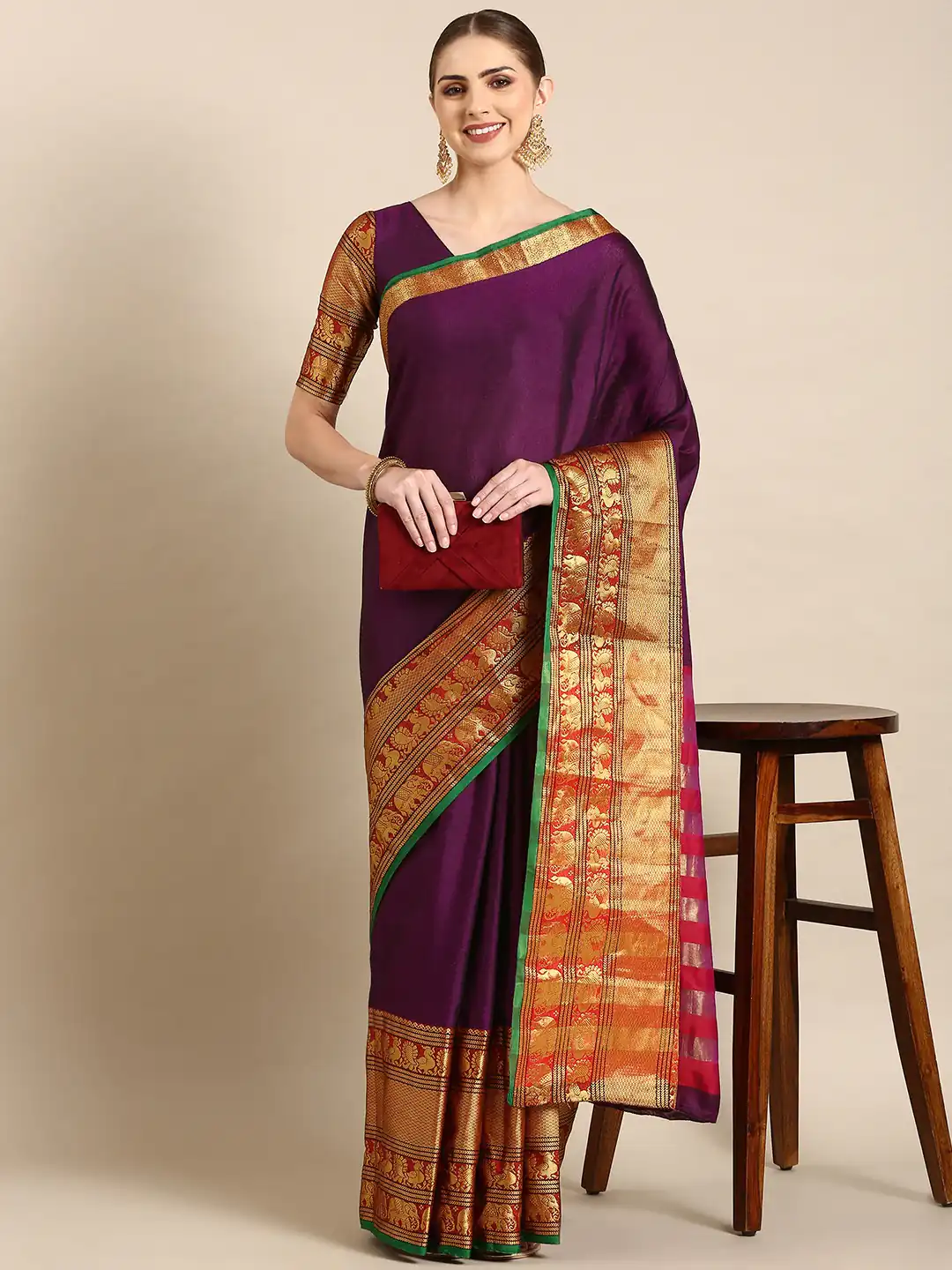 YNF 7409 Purple Color Narayan Pet Zari Weaving Work Saree Casual, Party Wear, Wedding, Events Etc. Expected Delivery 4-6 Working Days @1399/- | Sarees, Bollywood Sarees, Creative Sarees, Designer Sarees, Embroidered Sarees, Ethnic Saree, Modern Digital sarees, Party Wear Sarees