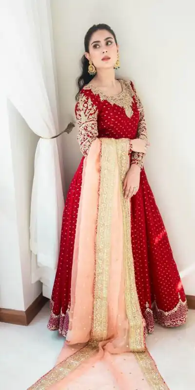 ZSR 3060 Red Color Georgette Embroidery Sequence Work Gown Casual, Wedding, Party, Festive, Events Etc. Expected Delivery 4-6 Working Days @1999/- | Gowns, Bollywood Gowns, Creative Gowns, Designer Gowns, Embroidered Gowns, Party Wear Gowns
