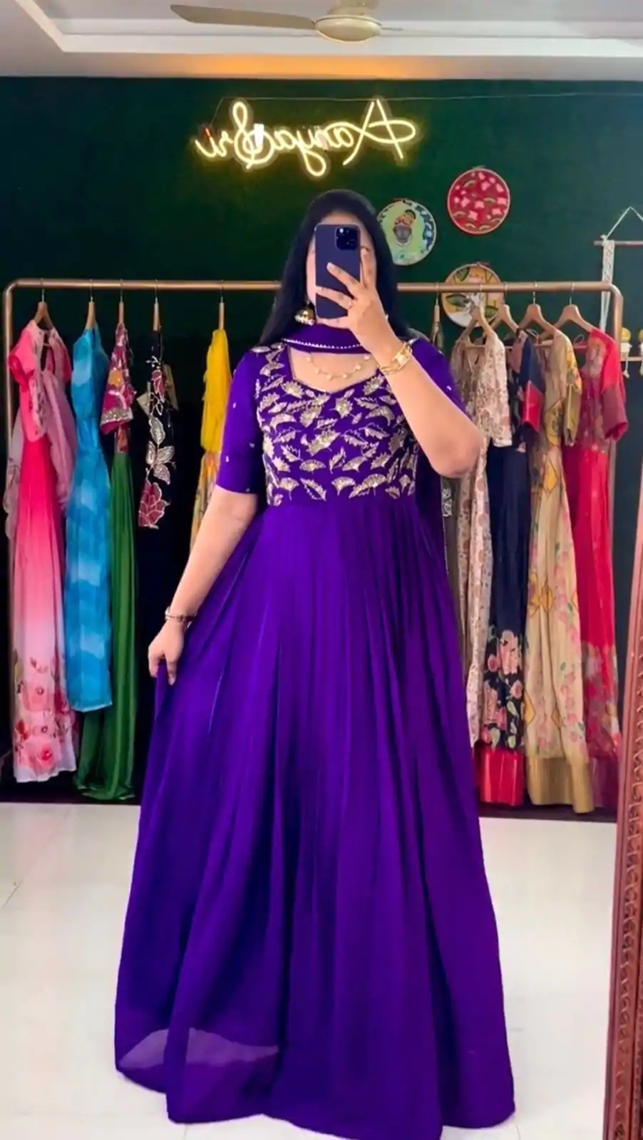 RTC 5669 Violet  Color Georgette Embroidery Sequence Work Gown Casual, Wedding, Party, Festive, Events Etc. Expected Delivery 4-6 Working Days @1999/- | Gowns, Bollywood Gowns, Creative Gowns, Designer Gowns, Embroidered Gowns, Party Wear Gowns